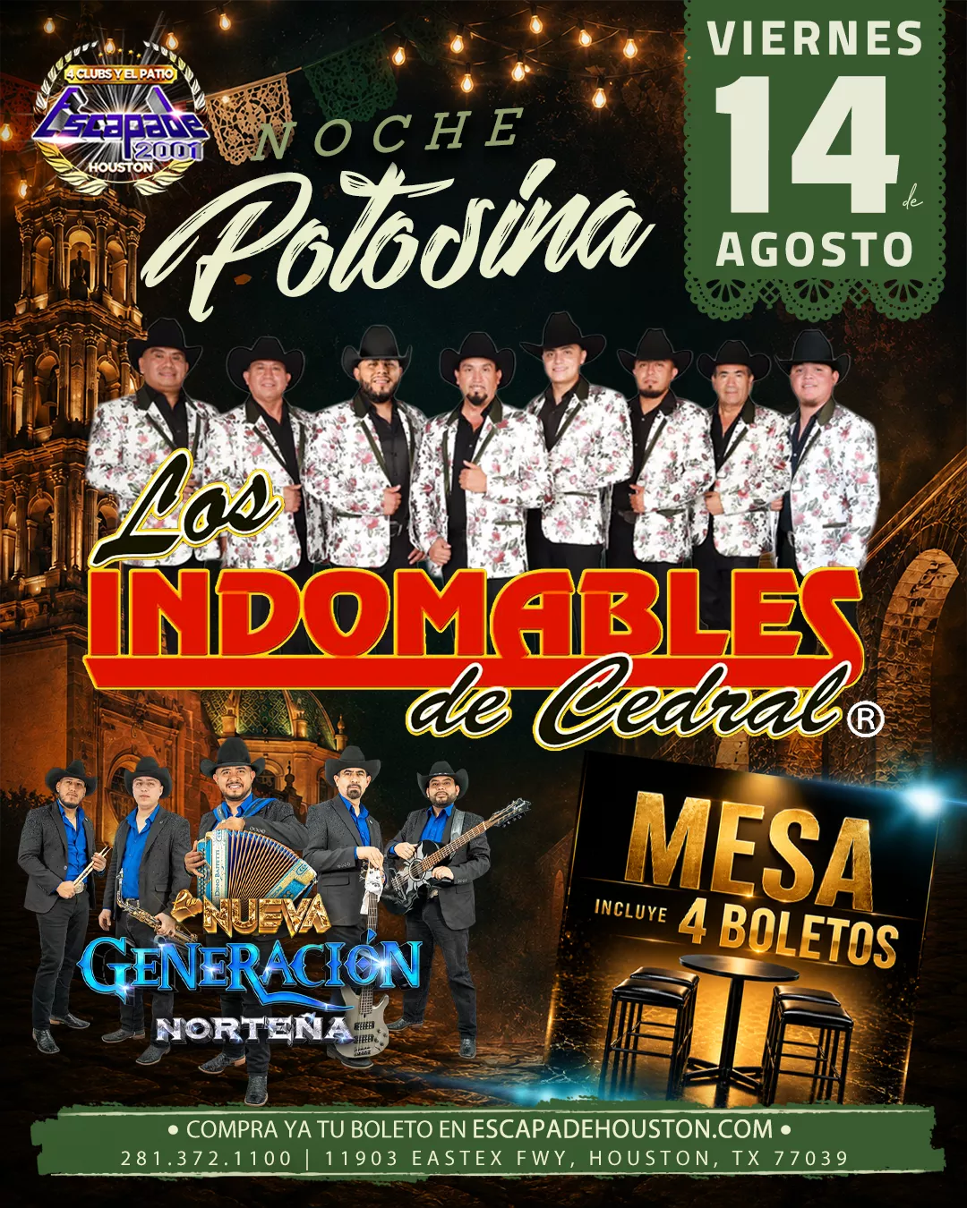 Noche Potosina: Los Indomables de Cedral y La Nueva Generación Norteña